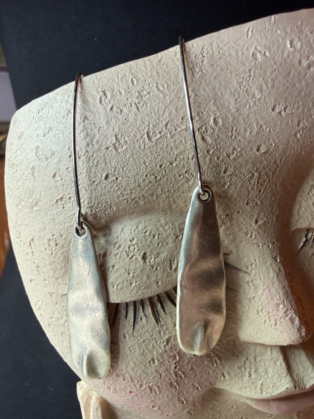 Silver Drop Dangle Earrings - Lightweight Modern Design